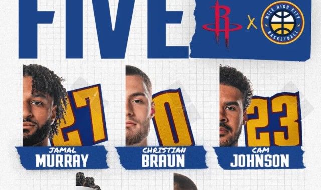 九游会J9-掘金首发：默里、布劳恩、约翰逊、阿龙-戈登、约基奇